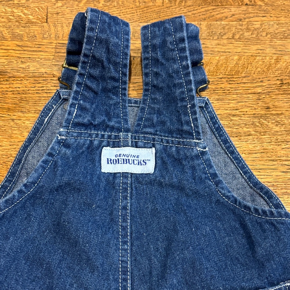 Vintage Genuine Roebucks Blue Denim Overalls for Kids Size 18 months - Picture 7 of 11